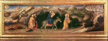 Adoration of the Magi Altarpiece, central predella Flight into Egypt, 1423 (tempera on panel) | Obraz na stenu