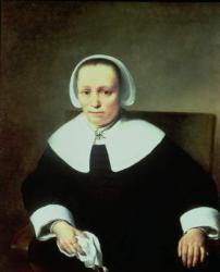 Portrait of a Lady with White Collar and Cuffs | Obraz na stenu
