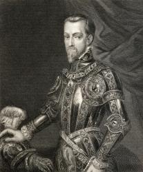 Philip II, from 'History of the Reign of Philip II', published in 1855 (litho) | Obraz na stenu