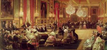 Concert in the Galerie des Guise at Chateau d'Eu, 4th September 1843, 1844 (oil on canvas) | Obraz na stenu