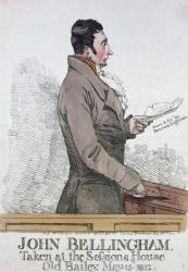 Portrait of John Bellingham (1770-1812) 1812 (colored etching) | Obraz na stenu