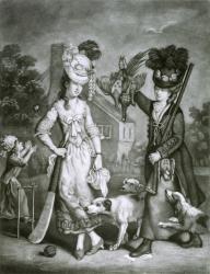 Miss Wicket and Miss Trigger, 1778 (mezzotint) | Obraz na stenu