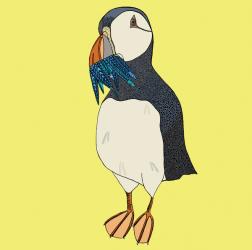 Peter Puffin, 2014, pen and ink, digitally coloured | Obraz na stenu