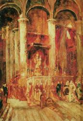 Procession in a Church (oil on panel) | Obraz na stenu