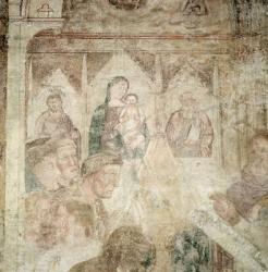 St. Ranieri Praying in the Temple (detail), mid 14th century (fresco) | Obraz na stenu