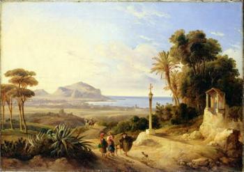 View of Palermo, 1840 (oil on canvas) | Obraz na stenu