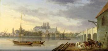 A View of Westminster Bridge and the Abbey from the South Side, 1818 (oil on panel) | Obraz na stenu