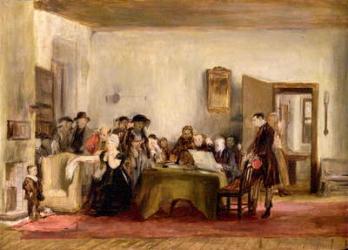Sketch for 'The Reading of a Will', c.1820 (oil on board) | Obraz na stenu