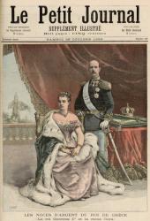 The Silver Wedding Anniversary of the King of Greece, from 'Le Petit Journal', 29th October 1892 (colour litho) | Obraz na stenu