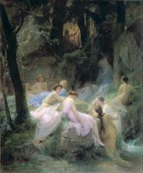 Nymphs Listening to the Songs of Orpheus, 1853 (oil on canvas) | Obraz na stenu