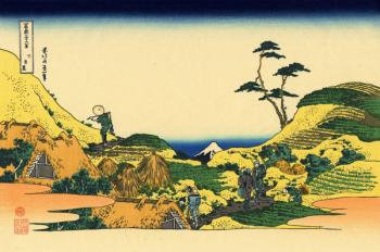 Shimomeguro, c.1830 (woodblock print) | Obraz na stenu