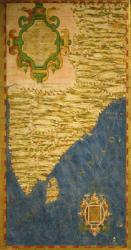 Map of the Indian Peninsula (oil on panel) | Obraz na stenu