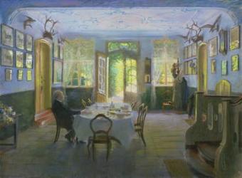 The Hall of the Manor House in Waltershof, 1894 (pastel on paper) | Obraz na stenu