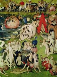 The Garden of Earthly Delights: Allegory of Luxury, detail of the central panel, c.1500 (oil on panel) | Obraz na stenu