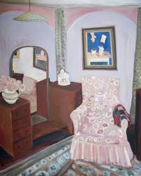 Charleston - Bedroom with Staffordshire Figurine | Obraz na stenu
