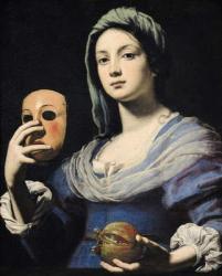 Woman with a Mask (oil on canvas) | Obraz na stenu
