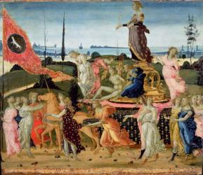 Triumph of Chastity, inspired by 'Triumphs' by Petrarch (1304-74) (oil on panel) (see 194159 for detail) | Obraz na stenu