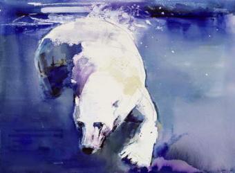 Underwater Bear, 1999 (mixed media on paper) | Obraz na stenu
