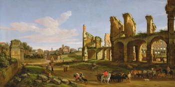 The Colosseum and the Roman Forum, 1711 (oil on canvas) | Obraz na stenu