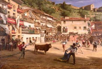 Training Fight in Biscay, 1869 (oil on canvas) | Obraz na stenu
