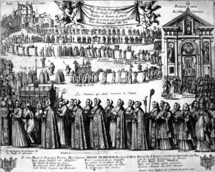 Procession of the Shrine of St. Germain and others from the Abbey of Saint-Germain-des-Pr | Obraz na stenu