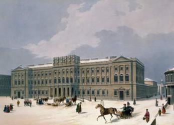 Palace of the Grand Duke of Leuchtenberg in St. Petersburg, printed by Lemercier, Paris, 1840s (colour litho) | Obraz na stenu