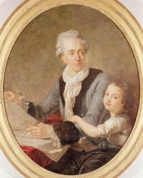 Portrait of the architect Ledoux and his daughter (oil on canvas) | Obraz na stenu