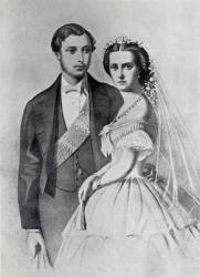 King Edward and Queen Alexandra at the time of their marriage (engraving) | Obraz na stenu