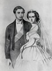 King Edward and Queen Alexandra at the time of their marriage (engraving) | Obraz na stenu