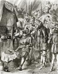 Illustration after J. Tenniel for the poem 'The Cynotaph', from 'The Ingoldsby Legends or Mirth and Marvels', by Thomas Ingoldsby, published in 1865 (litho) | Obraz na stenu
