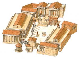 Imperial Forum. Rome. Aerial view | Obraz na stenu
