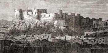 The Citadel of Herat and Qala Iktyaruddin, Herat, Afghanistan, from 'L'Univers Illustré', 1866 (engraving) | Obraz na stenu