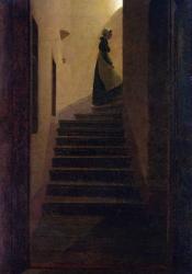 Caroline on the Stairs (oil on canvas) | Obraz na stenu