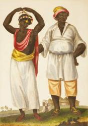 Mandinka couple of West Africa (colour litho) | Obraz na stenu