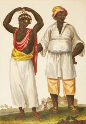 Mandinka couple of West Africa (colour litho) | Obraz na stenu