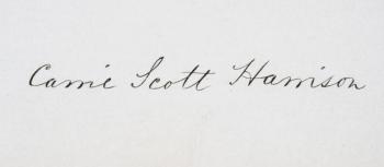 Signature of Caroline Lavinia Scott Harrison (pen & ink on paper) | Obraz na stenu