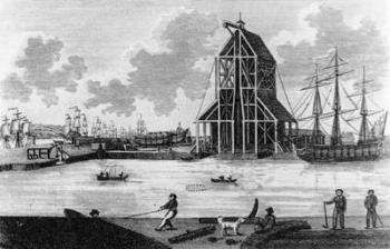 View of Mr Perry's Dock at Blackwall, c.1789 (engraving) | Obraz na stenu