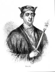 Henry II (1133-89) (engraving) (b&w photo) | Obraz na stenu