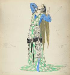 Costume Design for Bellengere in 'Le Mort de Tintagiles', 1912 (w/c on paper) | Obraz na stenu