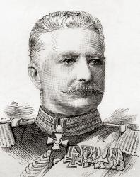 Alfred Ludwig Heinrich Karl Graf von Walderse, 1832 1904. German Field Marshall General. From The Review of Reviews, published 1891 | Obraz na stenu