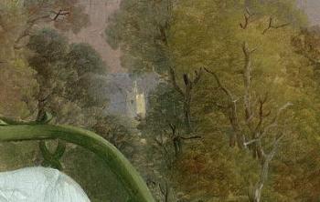 Mr and Mrs Andrews, c.1748-9 (oil on canvas) (detail of 467) | Obraz na stenu