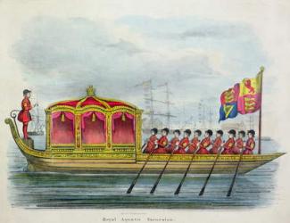 Royal Aquatie Excursion (colour engraving) | Obraz na stenu