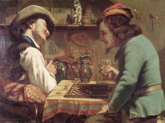 The Game of Draughts, 1844 (oil on canvas) | Obraz na stenu