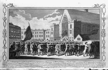 Members of the Protestant Association Petitioning, 1718 (engraving) (b/w photo) | Obraz na stenu
