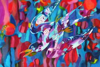Diving bird, 2013, (oil on canvas) | Obraz na stenu