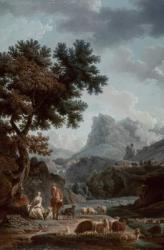 The Alpine Shepherdess (oil on canvas) | Obraz na stenu