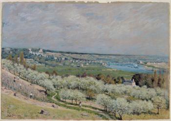 The Terrace at Saint-Germain, Spring, 1875 (oil on canvas) | Obraz na stenu