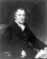 Portrait of David Ricardo (1772-1823) engraved by Thomas Hodgetts (litho) (b/w photo) | Obraz na stenu