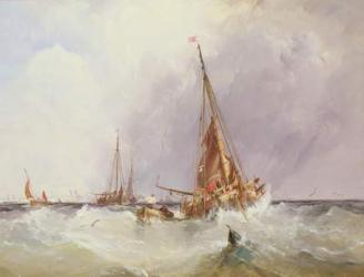 Shipping in the Solent, 19th century | Obraz na stenu