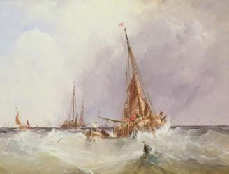 Shipping in the Solent, 19th century | Obraz na stenu